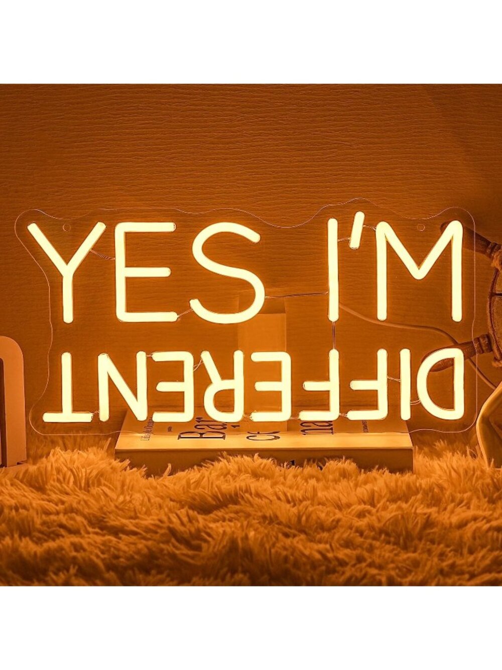 Yes I'm Different Neon Sign Acrylic Dimmable LED Light Yes I'm Different Neon